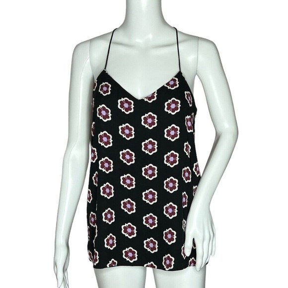 Express Barcelona Cami Tank Top Multicolored Floral Reversible V-Neck - Picture 1 of 10